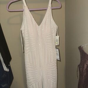 White sequin dress
